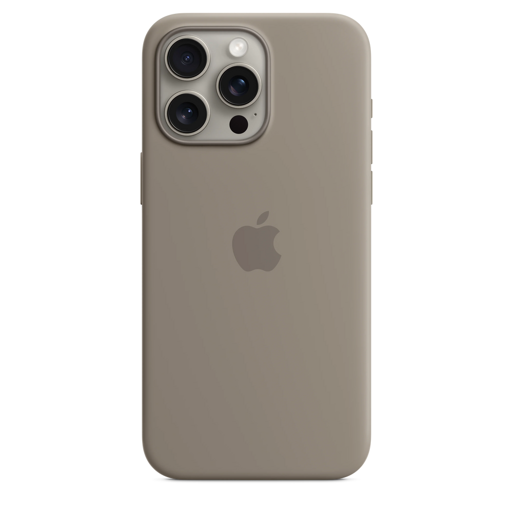 iPhone 15 Pro Max Silicone Case sa MagSafe-om - Clay