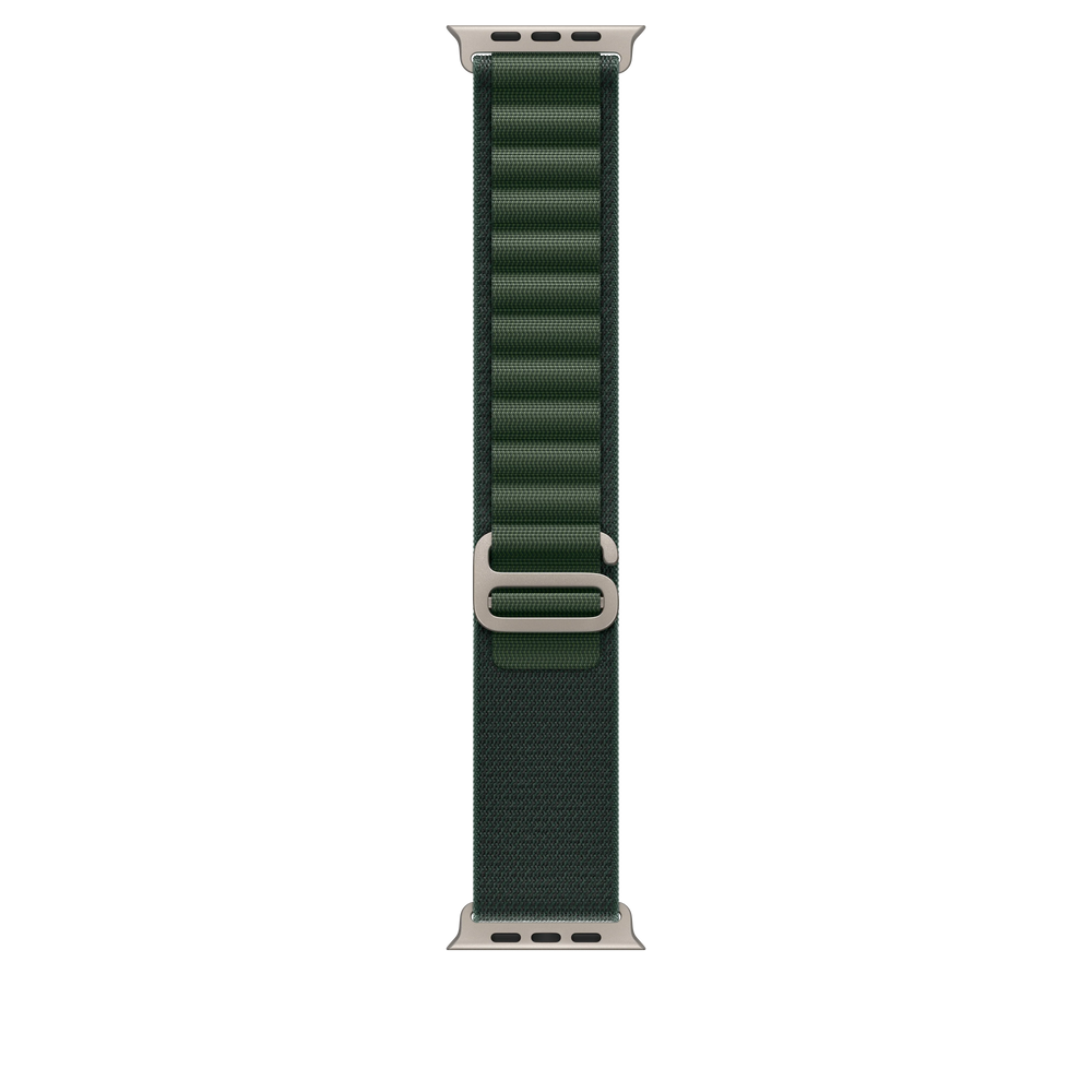 49mm Dark Green Alpine Loop - Large - Natural Titanium Finish