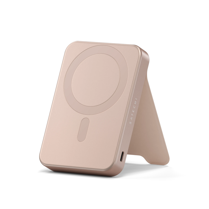 Satechi Qi2 5K Magnetic Power Bank with Stand - Desert Rose