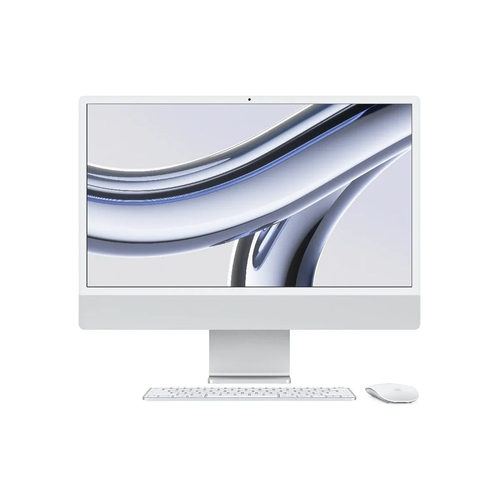 24-inčni iMac M3 sa 4,5K Retina displejom, 8-jezgarnim CPU-om, 10-jezgarnim GPU-om, 8GB objedinjene memorije i 256GB SSD-om - Silver