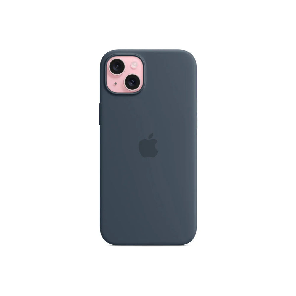 iPhone 15 Plus Silicone Case sa MagSafe-om - Storm Blue